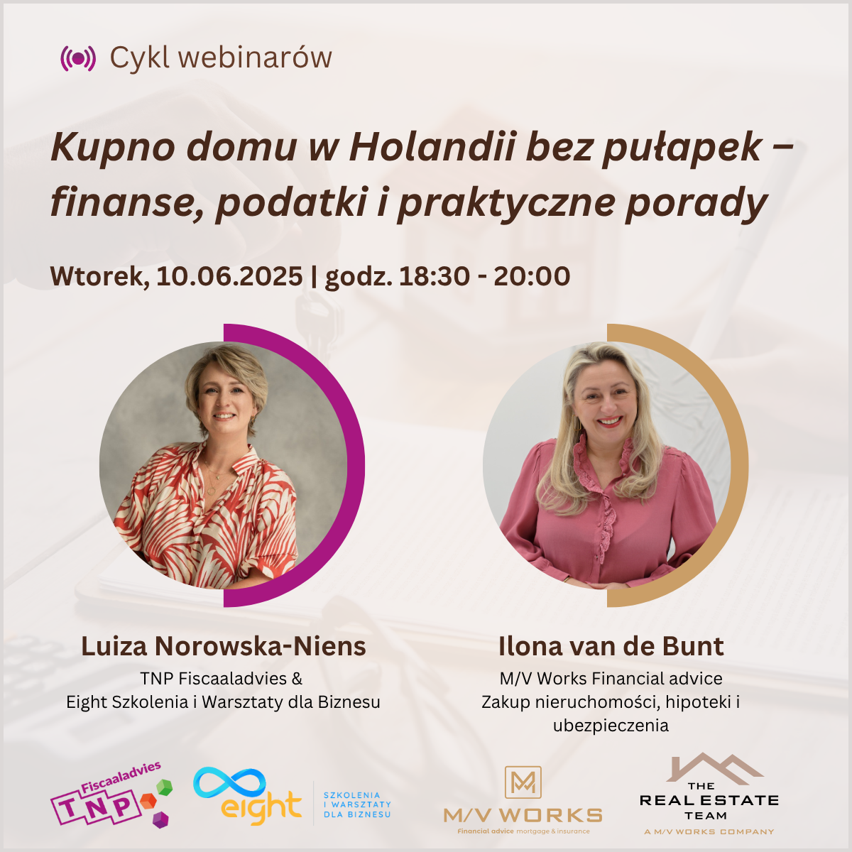 Webinar kupno domu w Holandii bez pułapek - finanse podatki i praktyczne porady