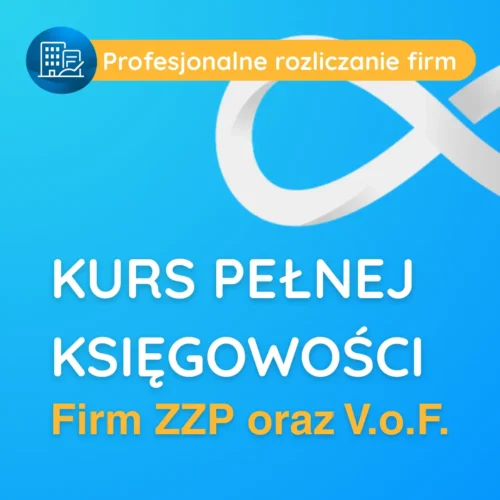 Baner Kurs pełnej księgowości - kompleksowe szkolenia biznesowe dla przedsiębiorców.